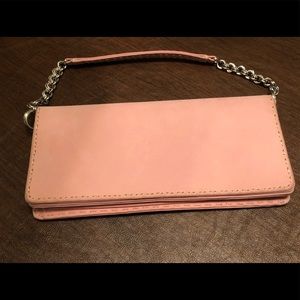 Ann Taylor pink suede purse